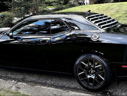 MP Concepts Rear Window Louvers; Matte Black (08-23 Challenger)