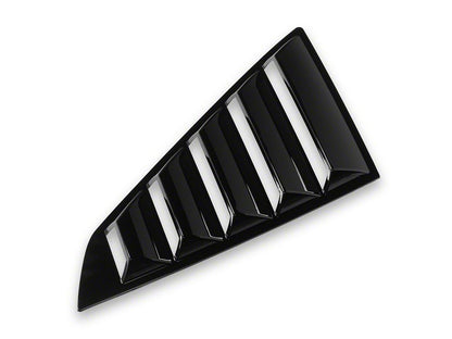MP Concepts Quarter Window Louvers; Gloss Black (24-25 Mustang Fastback)