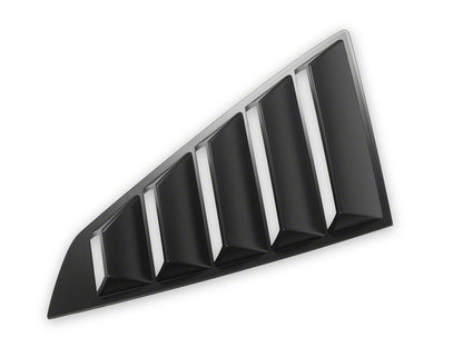 MP Concepts Quarter Window Louvers; Matte Black (24-25 Mustang Fastback)
