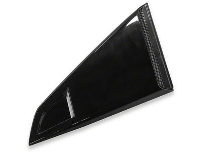MP Concepts Quarter Window Scoops; Gloss Black (24-25 Mustang Fastback)