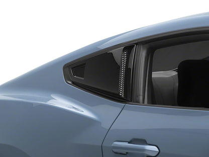MP Concepts Quarter Window Scoops; Gloss Black (24-25 Mustang Fastback)