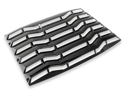 MP Concepts Rear Window Louvers; Gloss Black (05-14 Mustang Coupe)