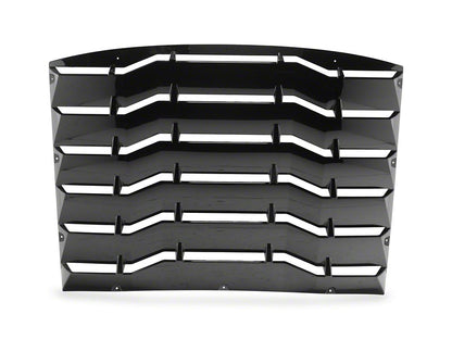 MP Concepts Rear Window Louvers; Gloss Black (05-14 Mustang Coupe)