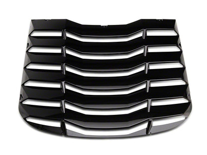 MP Concepts Rear Window Louvers with Smoked Tail Light Covers; Gloss Black (18-23 Mustang Fastback, Excluding GT350)