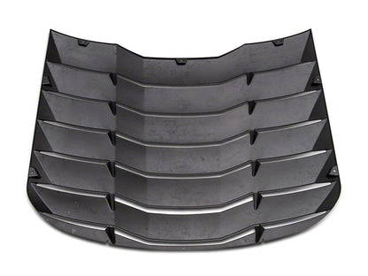 MP Concepts Rear Window Louvers with Smoked Tail Light Covers; Gloss Black (18-23 Mustang Fastback, Excluding GT350)