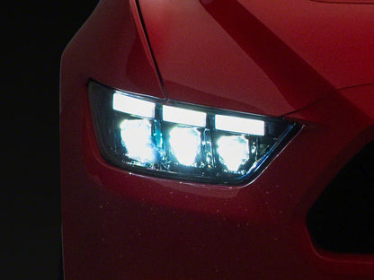 MP Concepts S650 Style LED Headlights; Black Housing; Clear Lens (15-17 Mustang; 18-20 Mustang GT350, GT500)