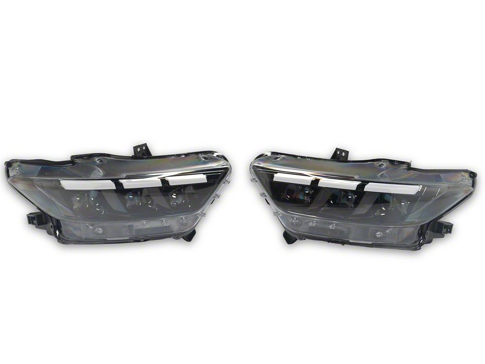 MP Concepts S650 Style LED Headlights; Black Housing; Clear Lens (15-17 Mustang; 18-20 Mustang GT350, GT500)