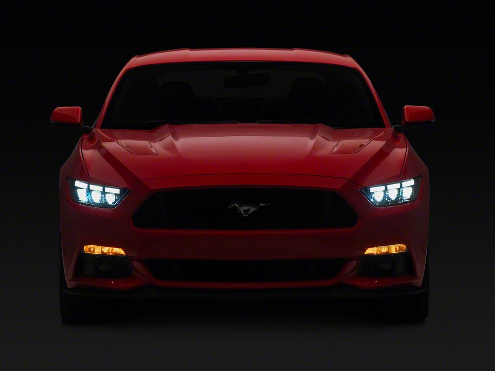 MP Concepts S650 Style LED Headlights; Black Housing; Clear Lens (15-17 Mustang; 18-20 Mustang GT350, GT500)