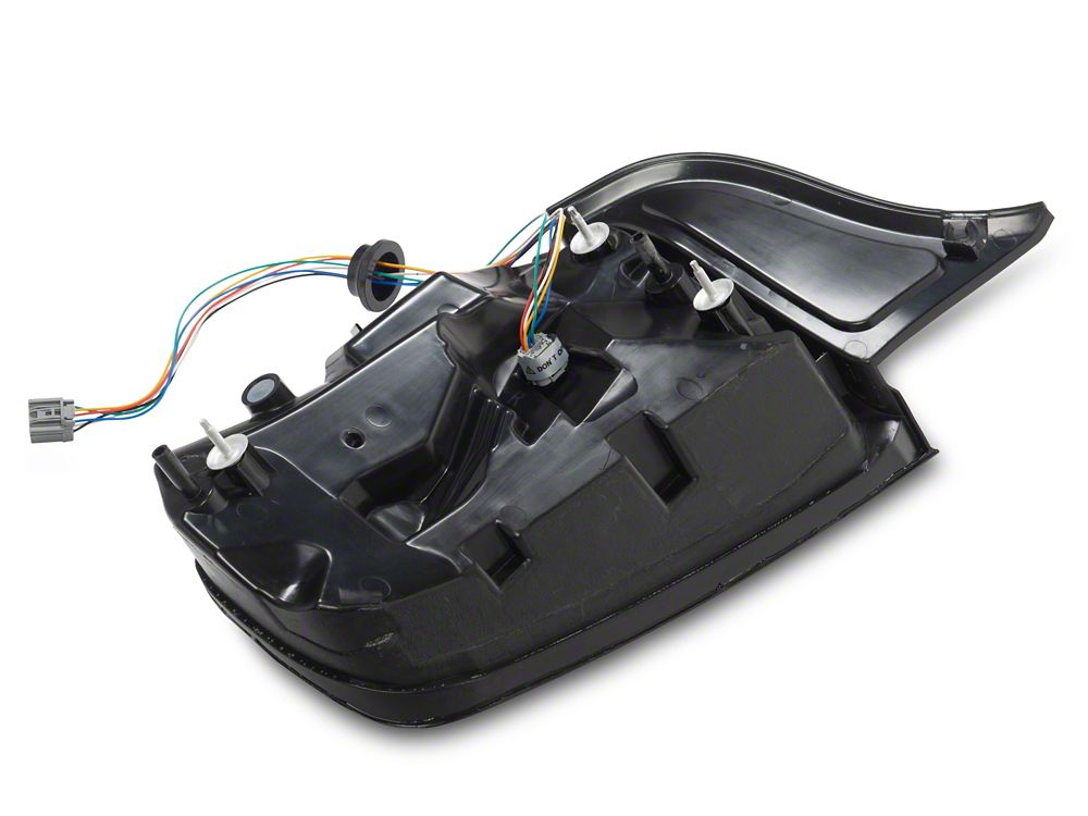 MP Concepts S650 Style LED Tail Lights; Black Housing; Red Lens (15-23 Mustang)