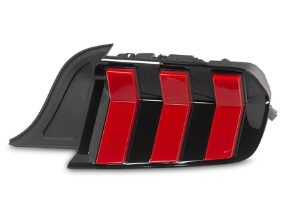 MP Concepts S650 Style LED Tail Lights; Black Housing; Red Lens (15-23 Mustang)