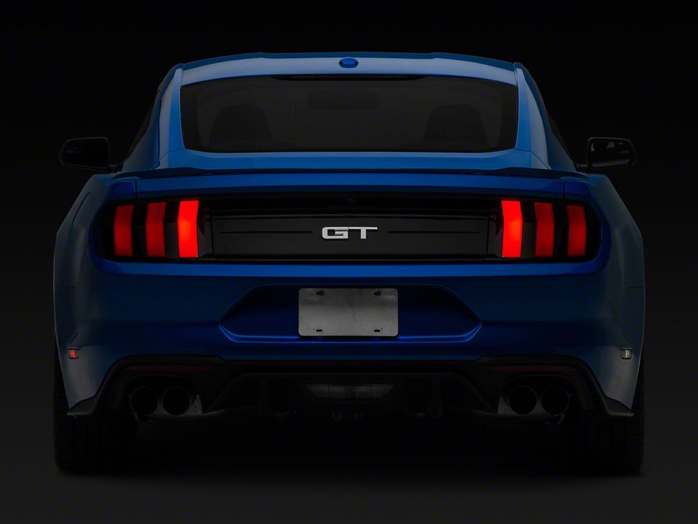 MP Concepts S650 Style LED Tail Lights; Black Housing; Red Lens (15-23 Mustang)