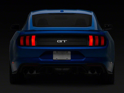 MP Concepts S650 Style LED Tail Lights; Black Housing; Red Lens (15-23 Mustang)