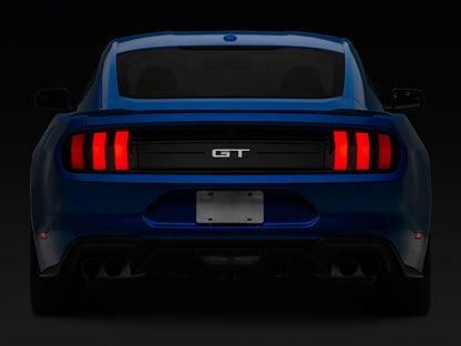 MP Concepts S650 Style LED Tail Lights; Black Housing; Red Lens (15-23 Mustang)