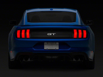MP Concepts S650 Style LED Tail Lights; Black Housing; Red Lens (15-23 Mustang)