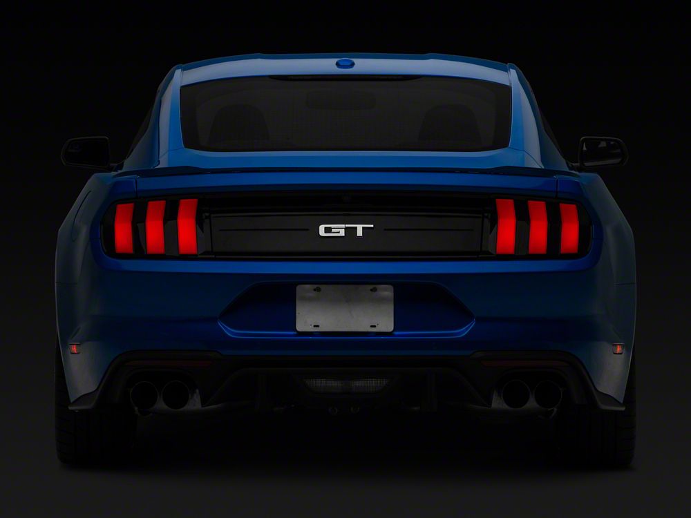 MP Concepts S650 Style LED Tail Lights; Black Housing; Red Lens (15-23 Mustang)