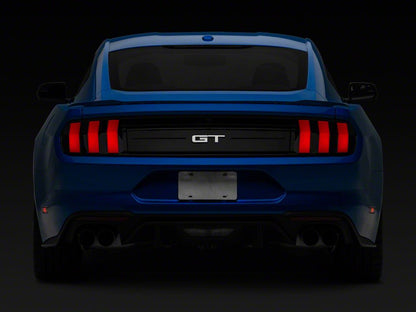 MP Concepts S650 Style LED Tail Lights; Black Housing; Red Lens (15-23 Mustang)