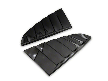 Quarter and Rear Window Louvers; Gloss Black (15-25 Mustang Fastback)