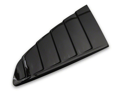 Quarter and Rear Window Louvers; Gloss Black (15-25 Mustang Fastback)