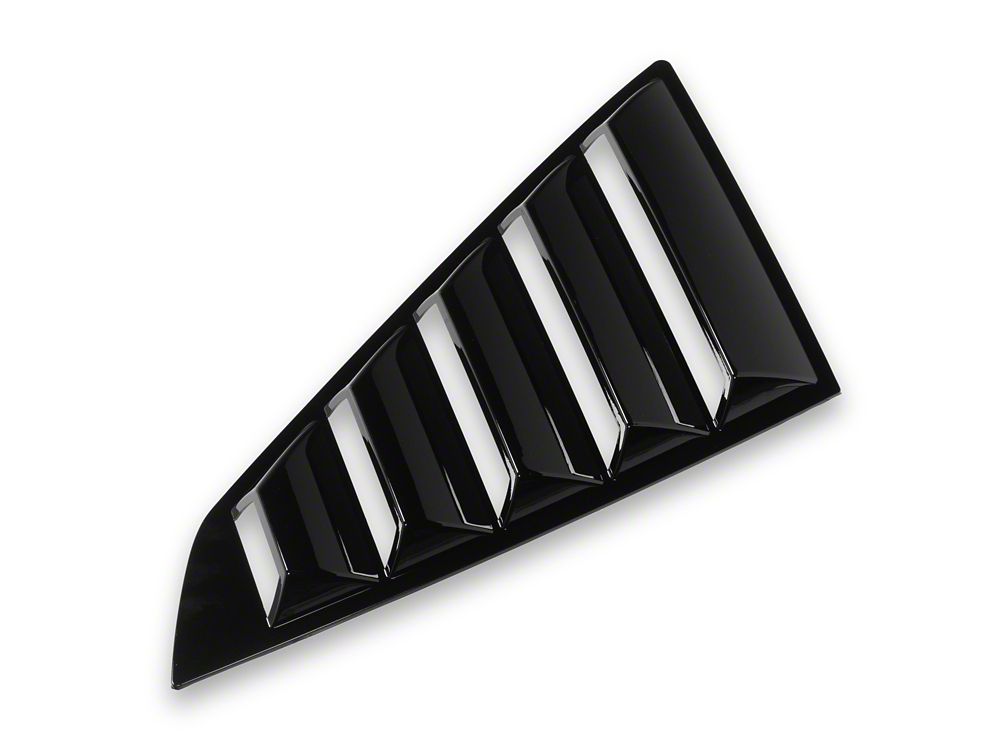 MP Concepts Quarter and Rear Window Louvers; Gloss Black (24-26 Mustang Fastback)