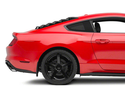 MP Concepts Quarter and Rear Window Louvers; Gloss Black (24-26 Mustang Fastback)