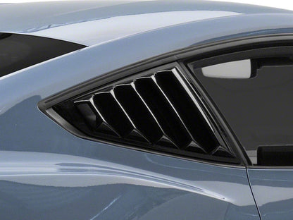 MP Concepts Quarter and Rear Window Louvers; Gloss Black (24-26 Mustang Fastback)