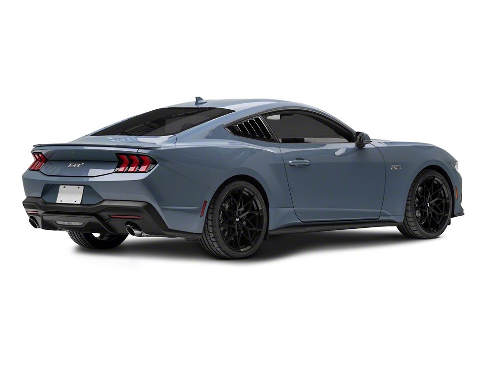 MP Concepts Quarter and Rear Window Louvers; Gloss Black (24-26 Mustang Fastback)