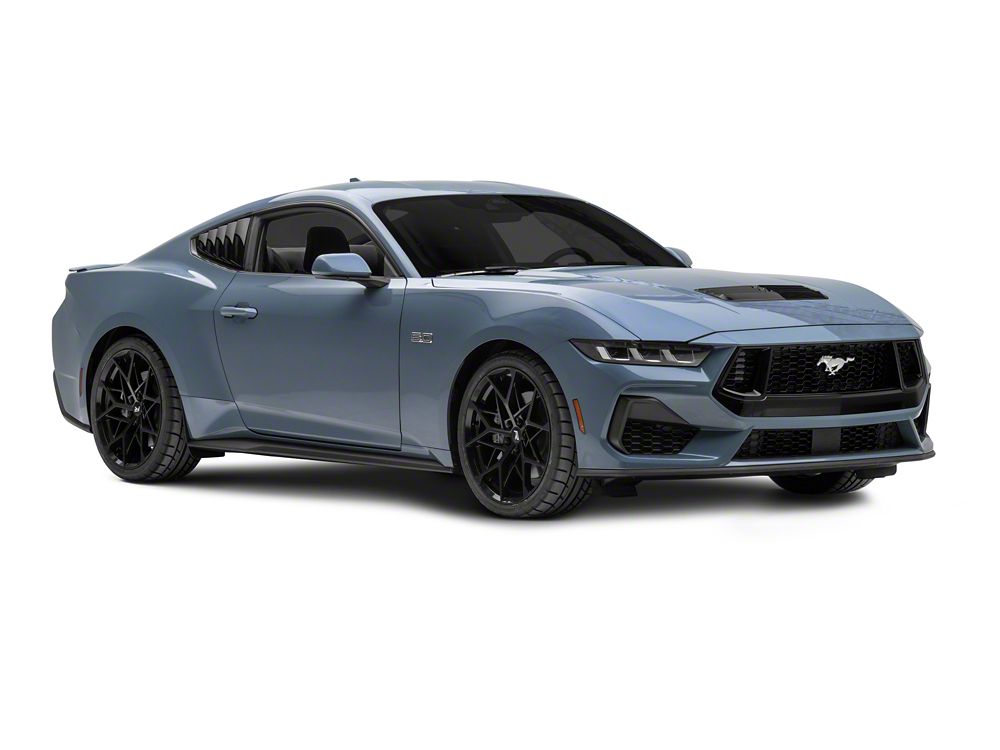 MP Concepts Quarter and Rear Window Louvers; Gloss Black (24-26 Mustang Fastback)