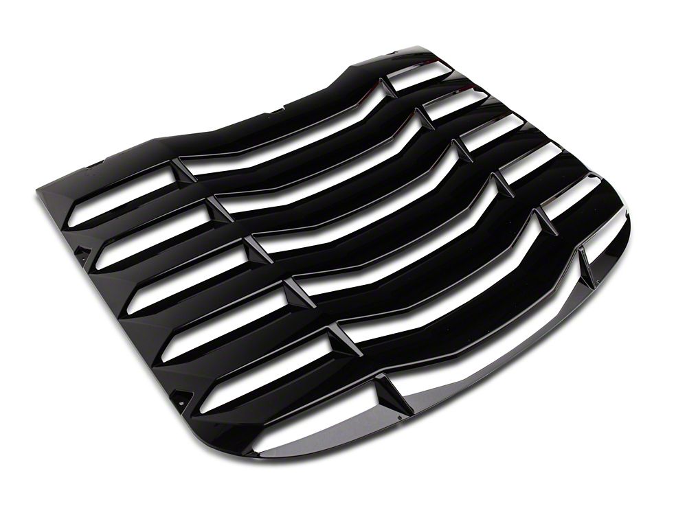 MP Concepts Quarter and Rear Window Louvers; Gloss Black (24-26 Mustang Fastback)