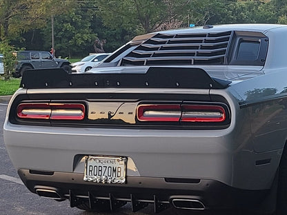 MP Concepts Rear Window Louvers; Matte Black (08-23 Challenger)