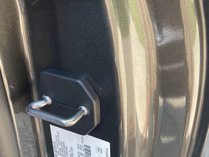MP Concepts Door Striker Cover Set; Black (15-23 Mustang)