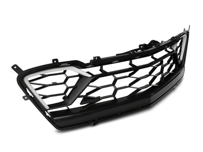 MP Concepts SS 50 Years Style Grille with LED Lighting; Silver (16-18 Camaro SS)