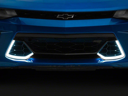 MP Concepts SS 50 Years Style Grille with LED Lighting; Silver (16-18 Camaro SS)