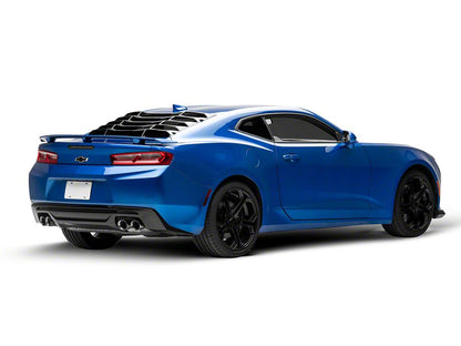 MP Concepts Rear Window Louvers; Gloss Black (16-24 Camaro Coupe)