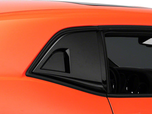 MP Concepts Quarter Window Scoops; Gloss Black (08-23 Challenger)