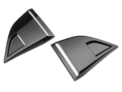 MP Concepts Quarter Window Scoops; Gloss Black (08-23 Challenger)