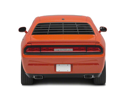 MP Concepts Rear Window Louvers; Matte Black (08-23 Challenger)