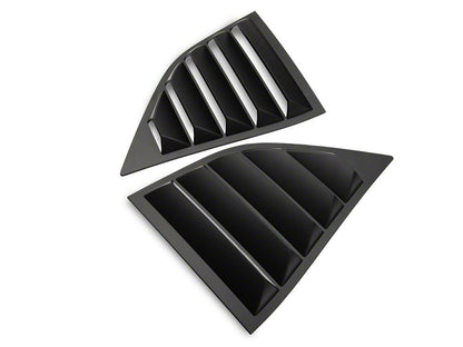 Quarter and Rear Window Louvers; Matte Black (08-23 Challenger)