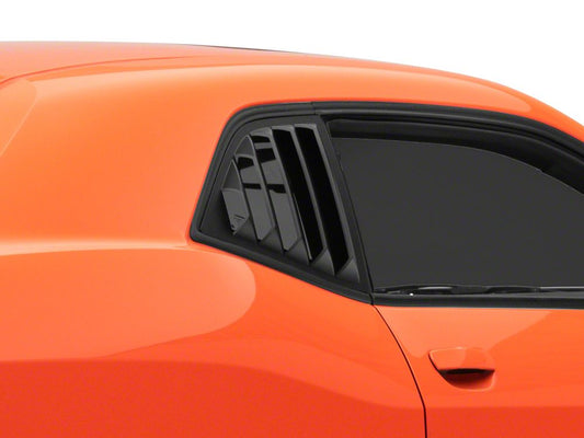 MP Concepts Quarter Window Louvers; Matte Black (08-23 Challenger)
