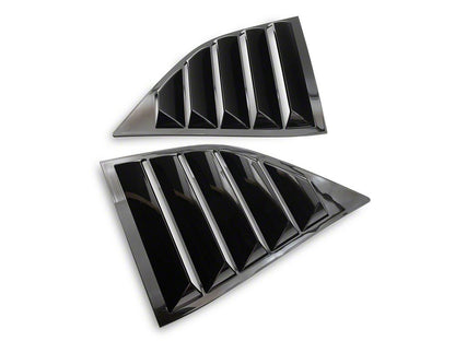 MP Concepts Quarter Window Louvers; Gloss Black (08-23 Challenger)