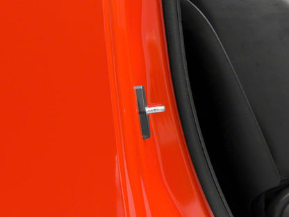 MP Concepts Door Striker Cover Set; Black (08-23 Challenger)