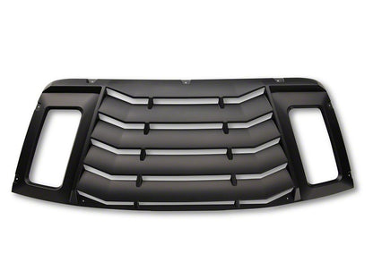 MP Concepts Rear Window Louvers; Matte Black (08-23 Challenger)
