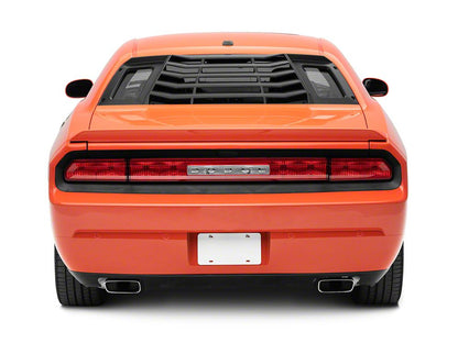 MP Concepts Rear Window Louvers; Matte Black (08-23 Challenger)