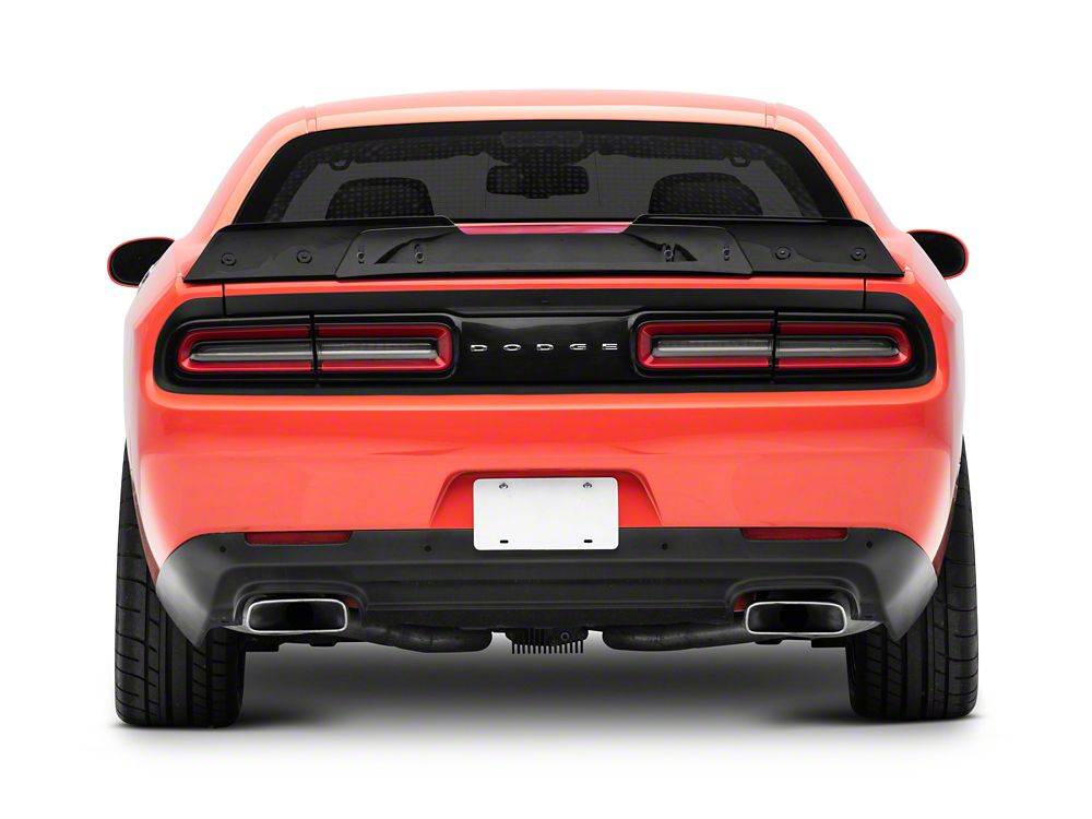 MP Concepts 2-Piece Wicker Bill Rear Spoiler; Gloss Black (15-23 Challenger)