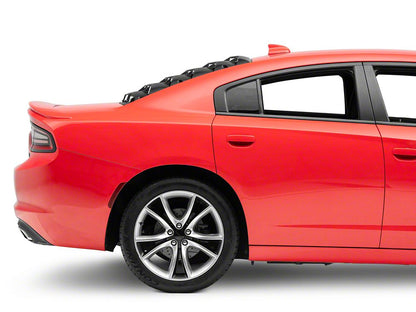MP Concepts Rear Window Louvers; Matte Black (11-23 Charger)