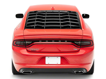 MP Concepts Rear Window Louvers; Gloss Black (11-23 Charger)