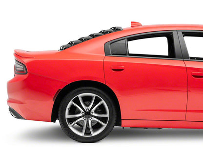 MP Concepts Rear Window Louvers; Gloss Black (11-23 Charger)