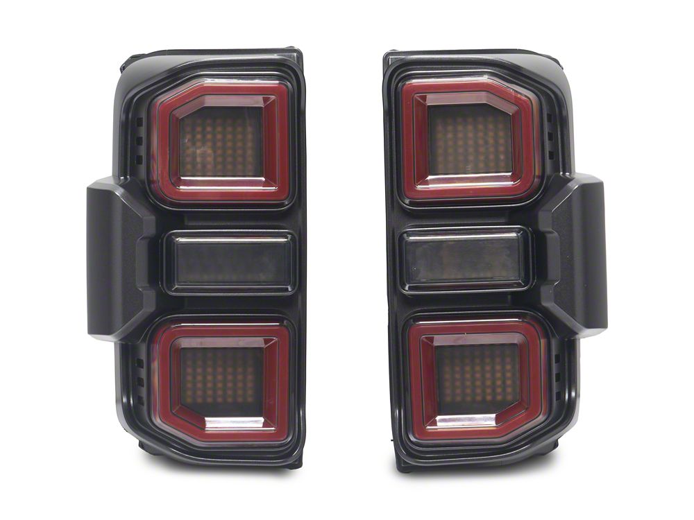 MP Concepts Interstellar LED Tail Lights; Black Housing; Clear Lens (21-25 Bronco)