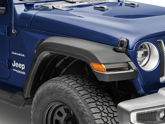 MP Concepts High Clearance Fender Flares with Sequential Turn Signals; Front (18-25 Jeep Wrangler JL)