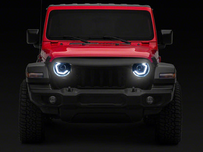 MP Concepts Thanos Grille with LED Headlights (18-25 Jeep Wrangler JL w/o TrailCam)