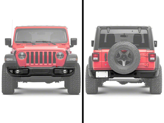 Forged Aluminum Front and Rear Bumpers (18-25 Jeep Wrangler JL, Excluding Rubicon)